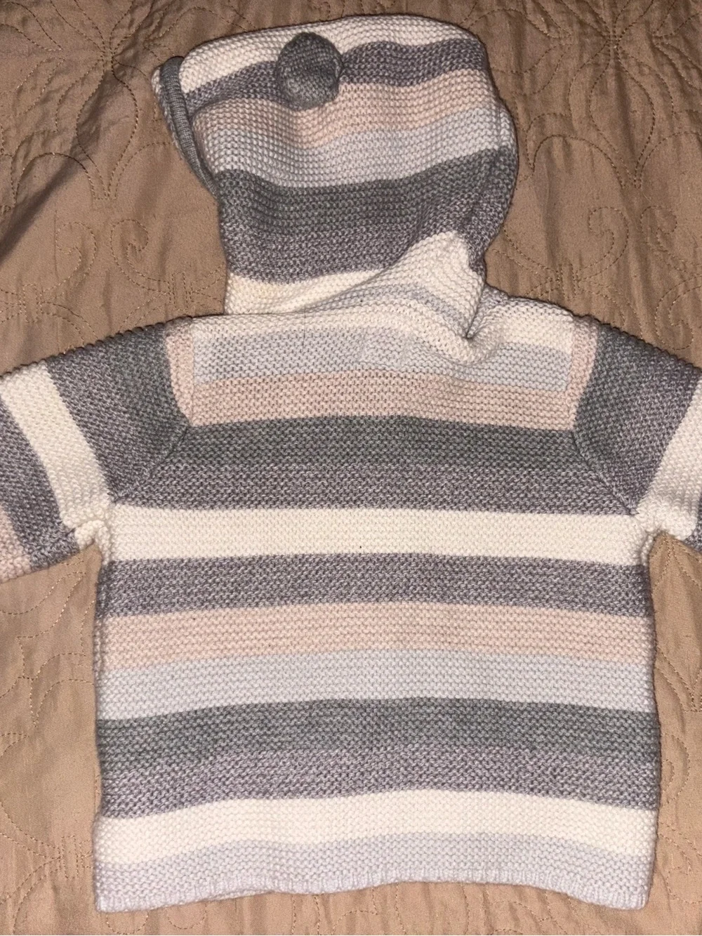 BabyGap Striped Bear Ear Unisex Cardigan 3-6 months